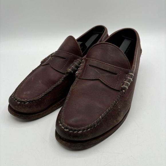 Rancourt & Co Other - Rancourt & Co Penny Loafer Men's 10.5 D Leather Red Brown Made in USA READ